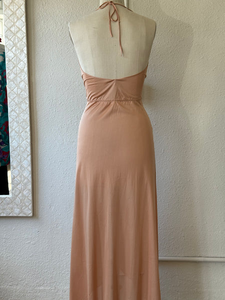 Vintage Lace Halter Slip Dress