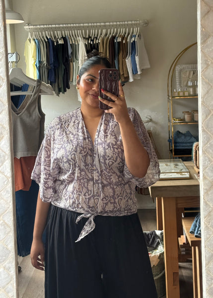 Vintage Block Print Top