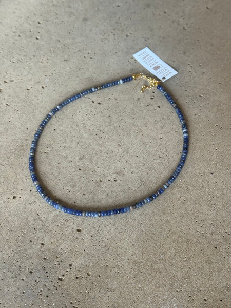 Sodalite Beaded Necklace - 4mm