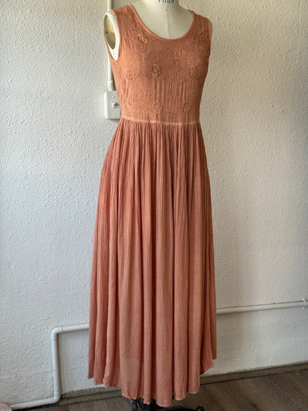 Vintage Embroidered Midi Dress