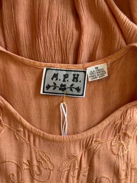 Vintage Embroidered Midi Dress