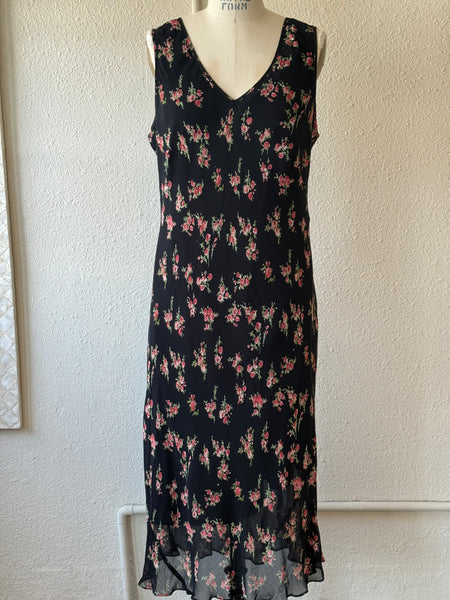 Vintage Floral Midi Dress