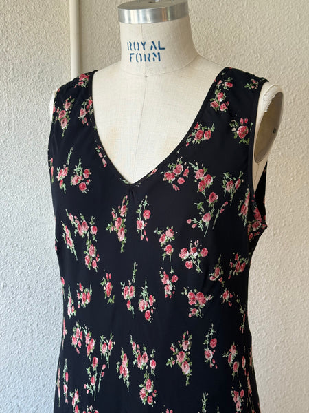Vintage Floral Midi Dress