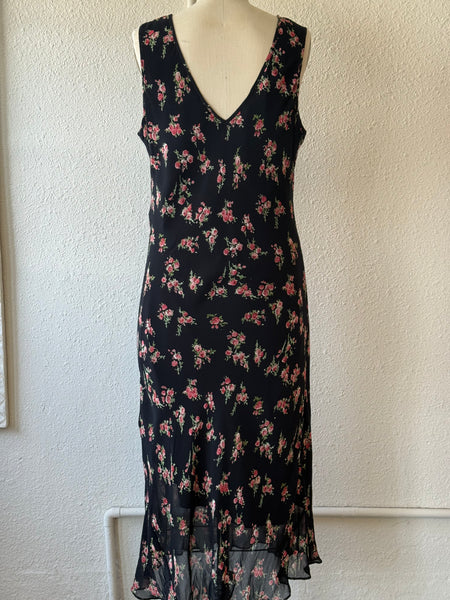 Vintage Floral Midi Dress