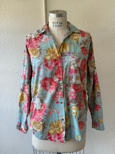 Vintage Floral Button Up