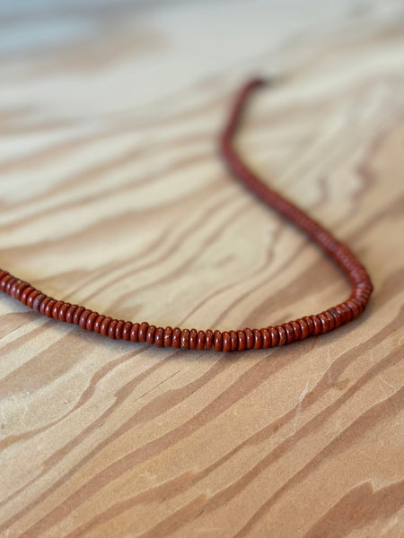 Red Jasper Beaded Necklace - 4mm
