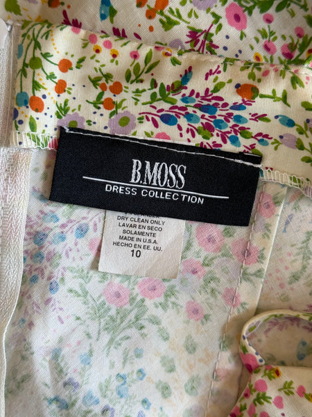 Vintage Rainbow Floral Dress