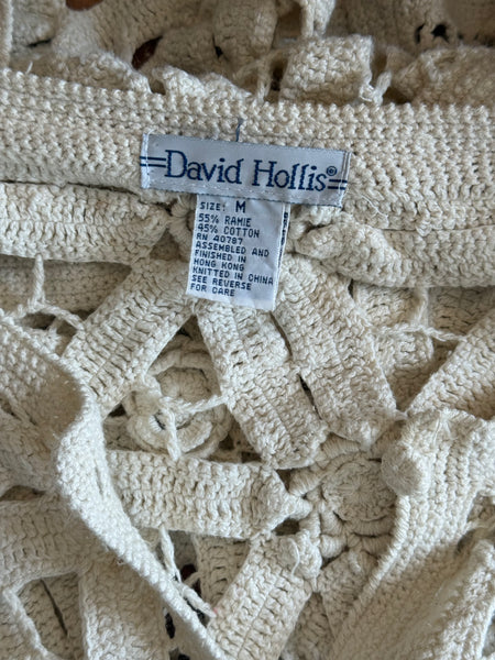 Vintage Crochet Flower Cardigan