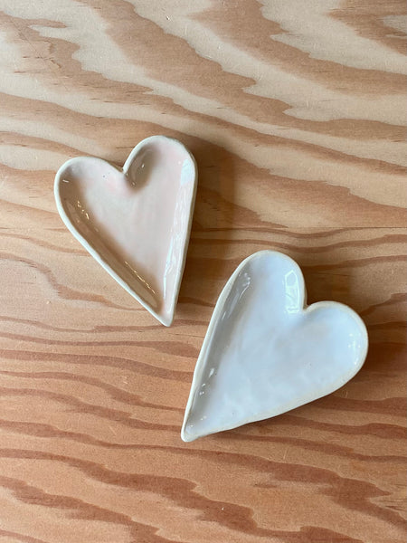 Mini Ceramic Heart Ring Dish