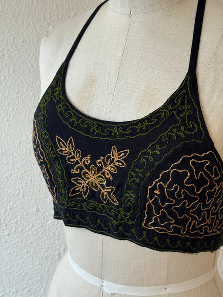 Vintage Embroidered Halter Top