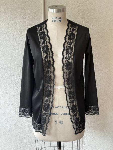 Vintage Black Lace Cardigan