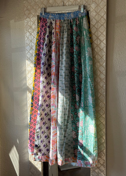 Block Print Maxi Skirt