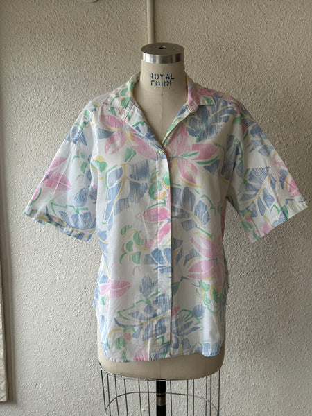 Vintage Floral Button Up