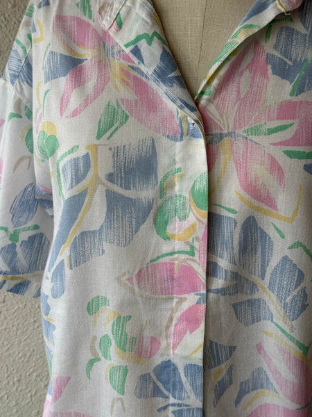 Vintage Floral Button Up