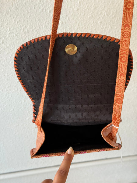 Vintage Printed Leather Bag