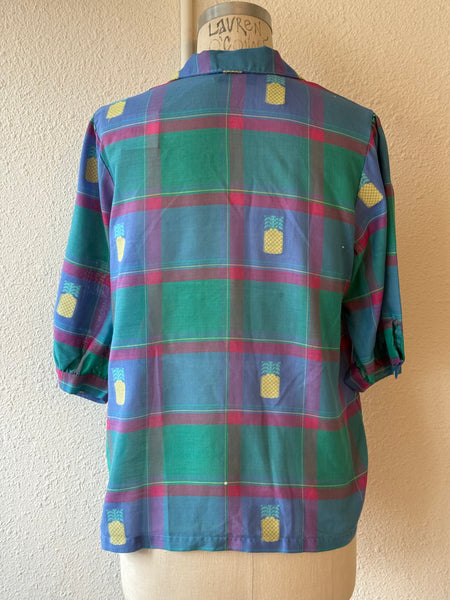 Vintage Pineapple Button Up