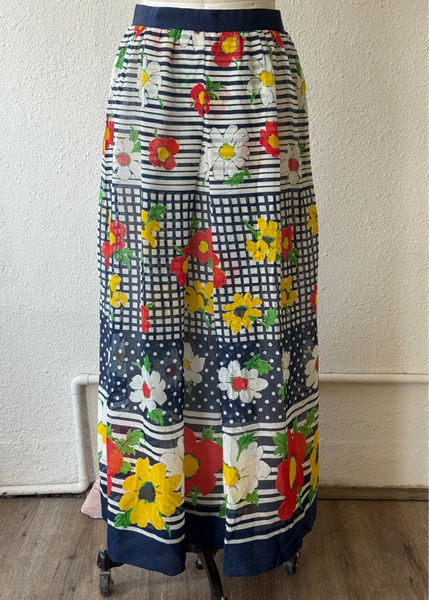 Vintage Patterned Floral Skirt
