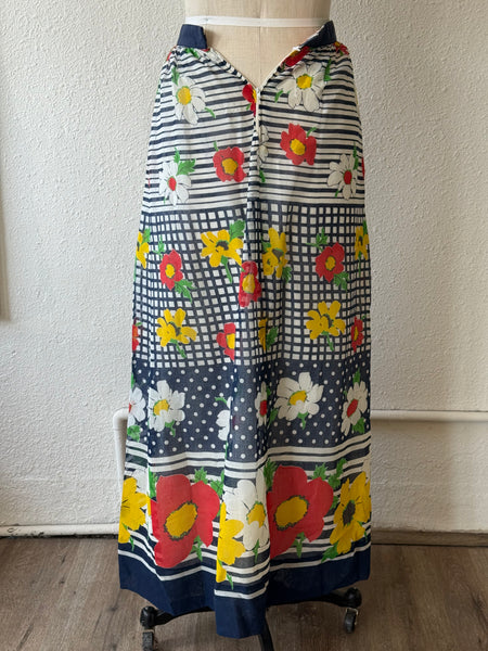 Vintage Patterned Floral Skirt
