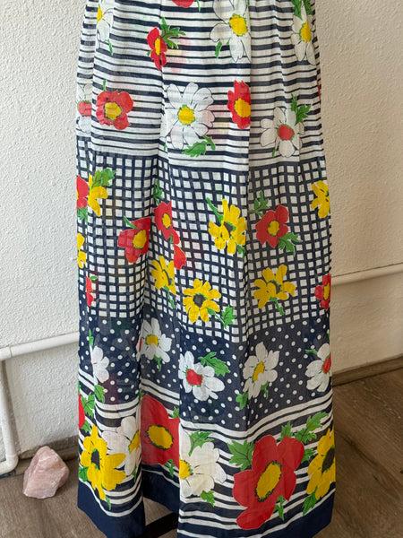 Vintage Patterned Floral Skirt