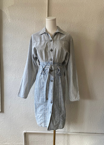 Vintage Striped Denim Dress
