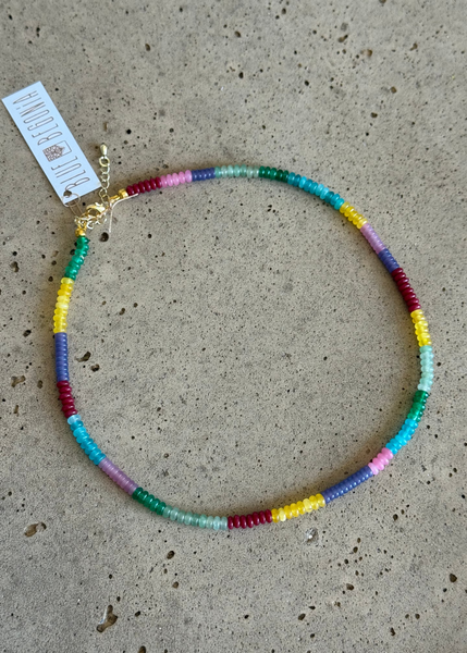 Mixed Gemstone Beaded Necklace
