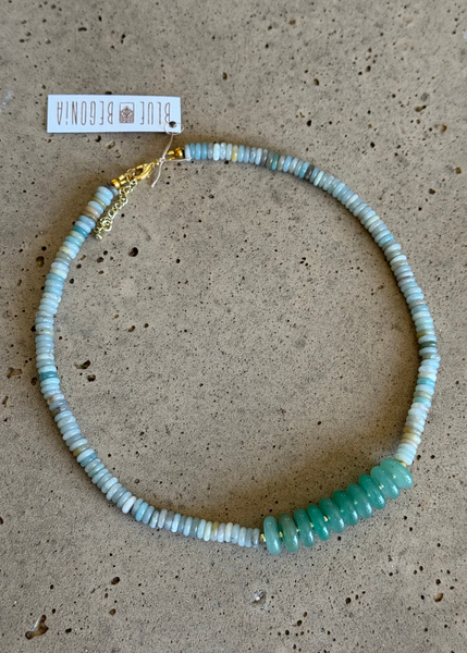 Green Aventurine/Amazonite Beaded Necklace