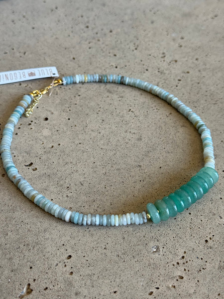 Green Aventurine/Amazonite Beaded Necklace
