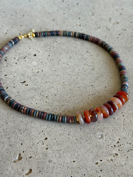 Picasso Jasper/Agate Beaded Necklace