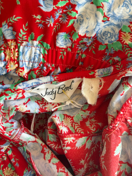 Vintage Floral Peplum Blouse