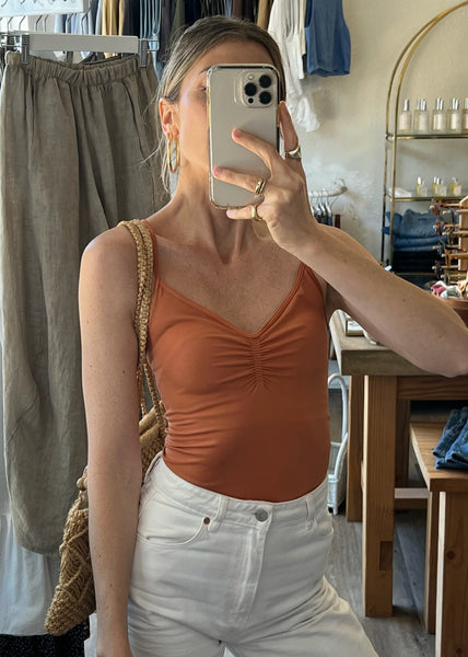 Jersey Shirred Cami - Sunburn