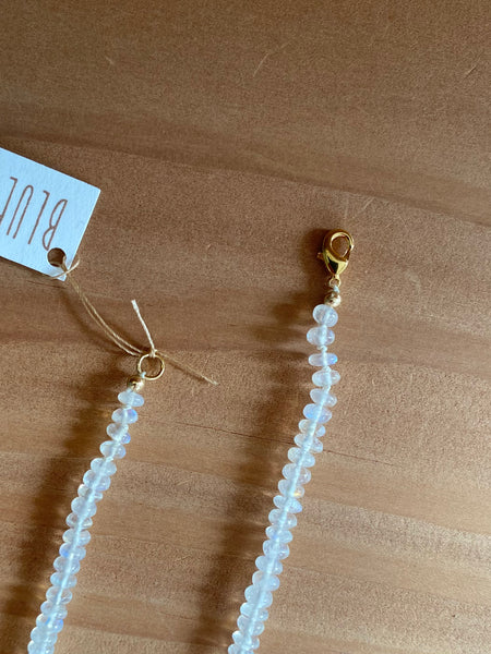 Moonstone Beaded Necklace - 4mm