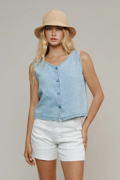 Skyline Summer Denim Vest