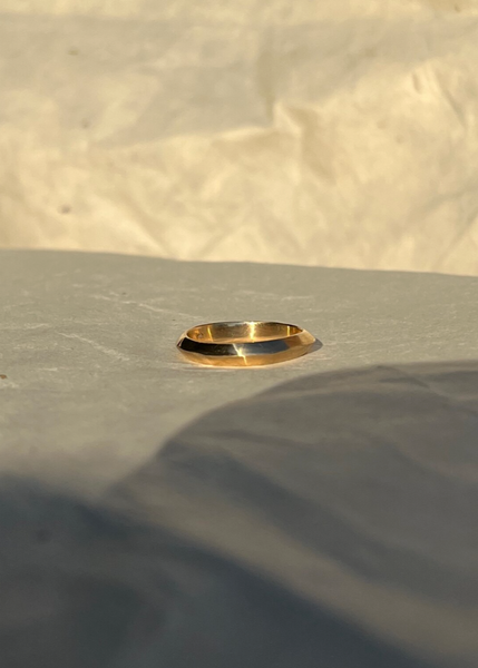 Knife Band Ring - 14k Gold