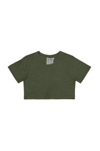 Super Cropped Lorel Tee Olive Green