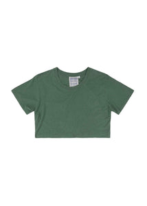 Super Cropped Lorel Tee - Hunter Green