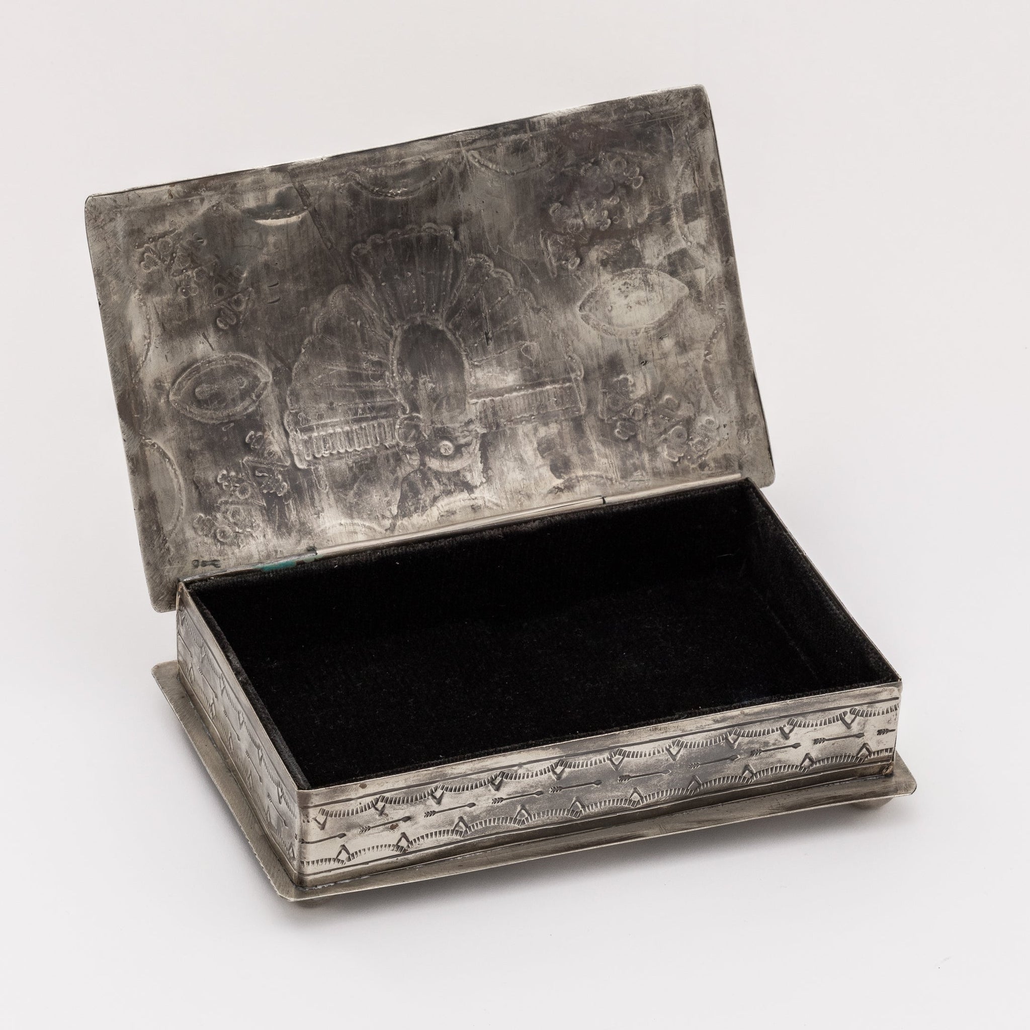 Silver & Turquoise Thunderbird Box - Thumbnail 2