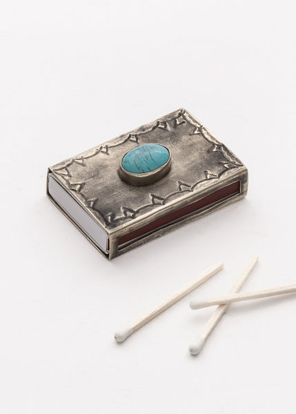 Silver & Turquoise Matchbox