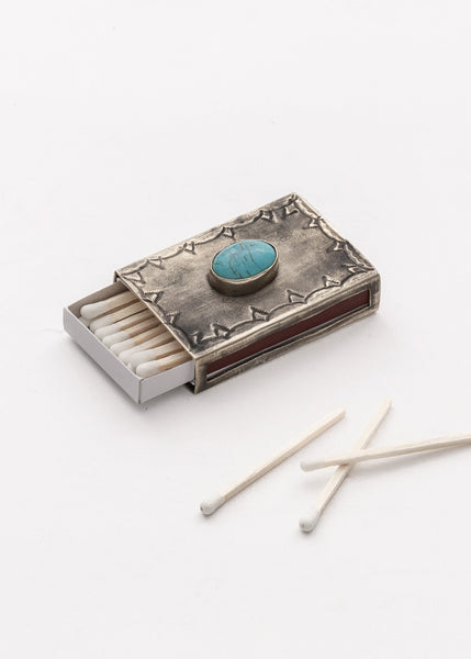 Silver & Turquoise Matchbox