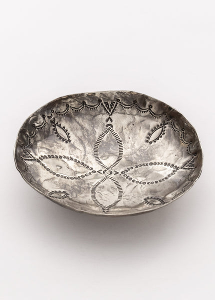 Silver Stamped Dish