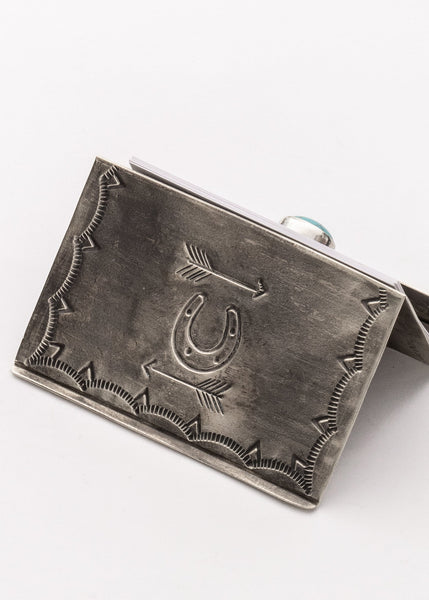 Silver & Turquoise Card Holder