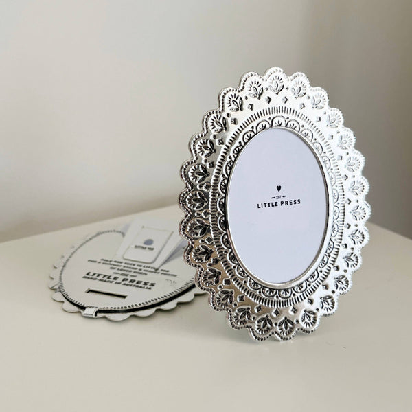 Faux Tin Oval frame