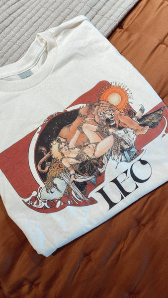 Leo Vintage Artwork Zodiac Shirt