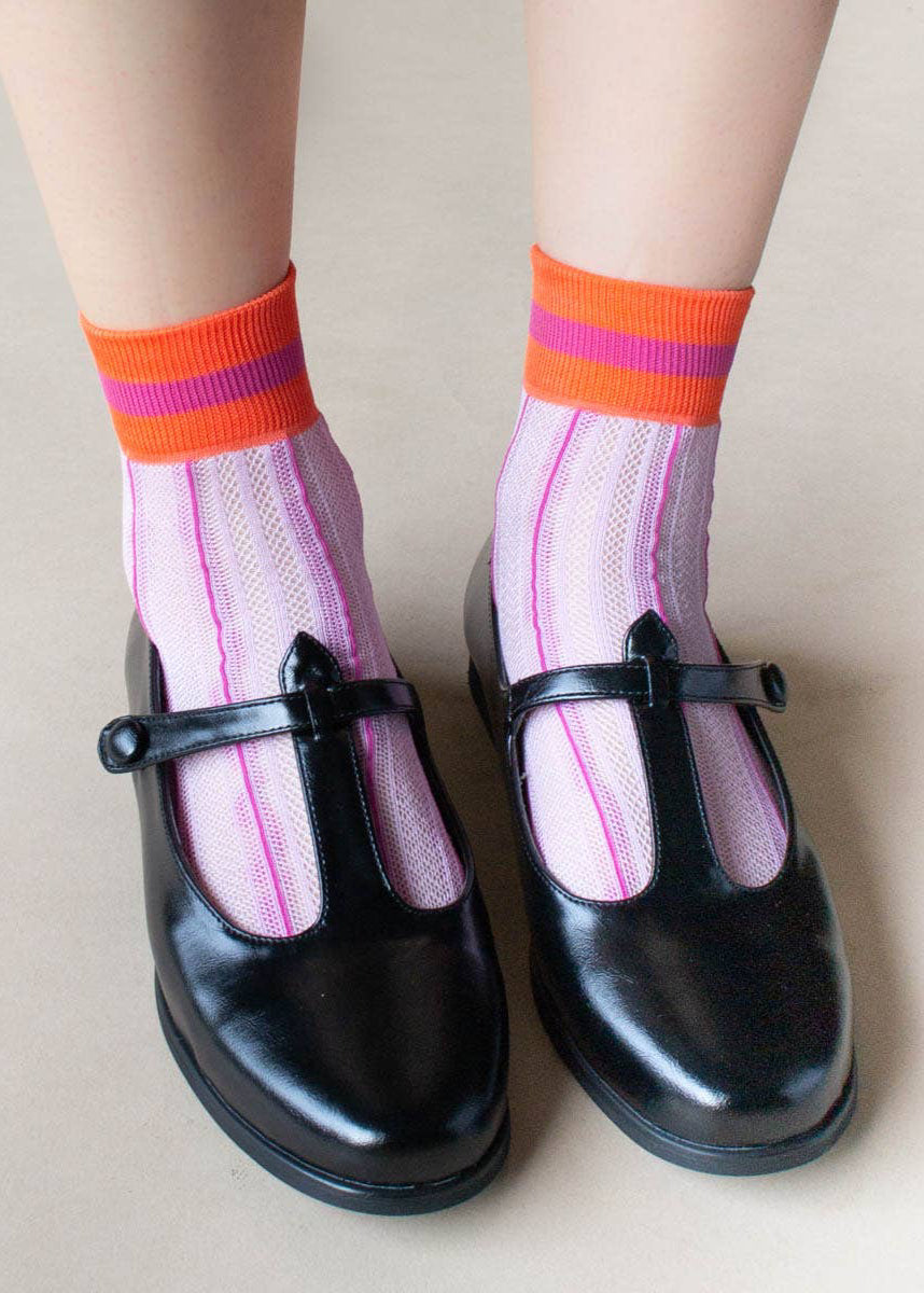 Mesh Striped Socks