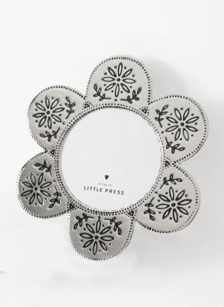 Faux Tin Flower Frame