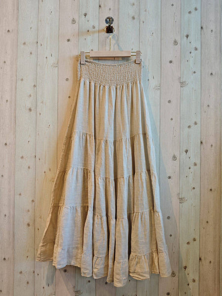 Flared Linen Skirt