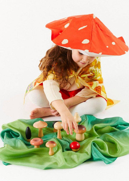 Wooden Mushroom Set