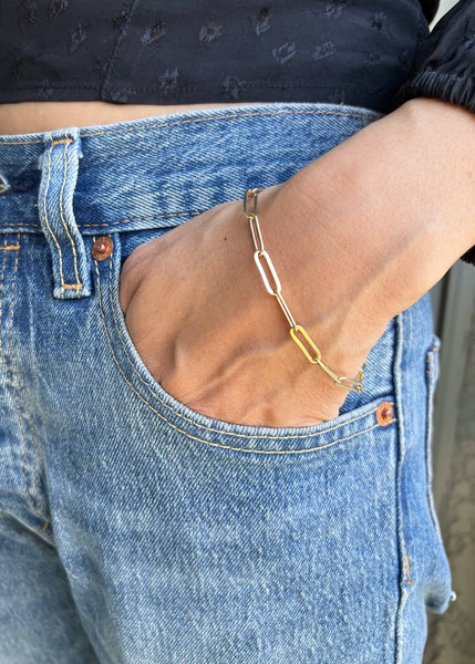 Classic Paperclip Bracelet - 7"