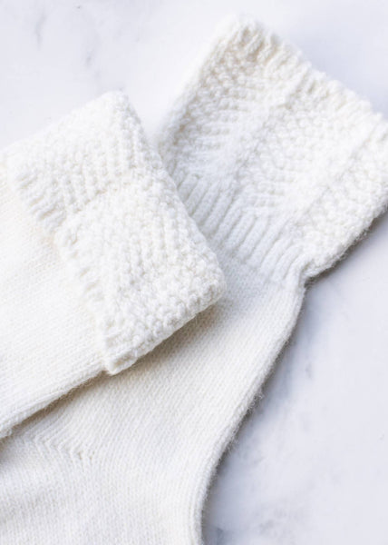 Charlotte Wool & Cashmere Socks - Ivory