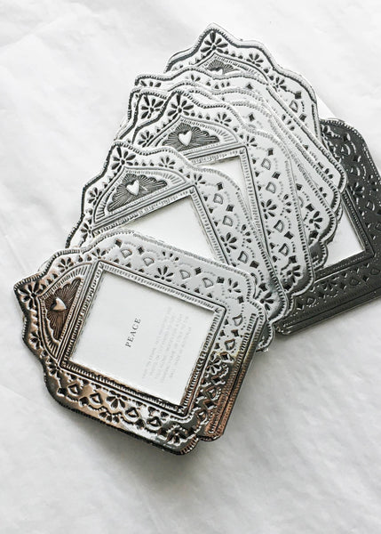 Small Silver Faux Tin Frame