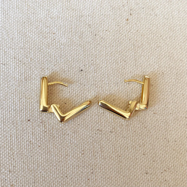Rectangle Mini Hoop Earrings